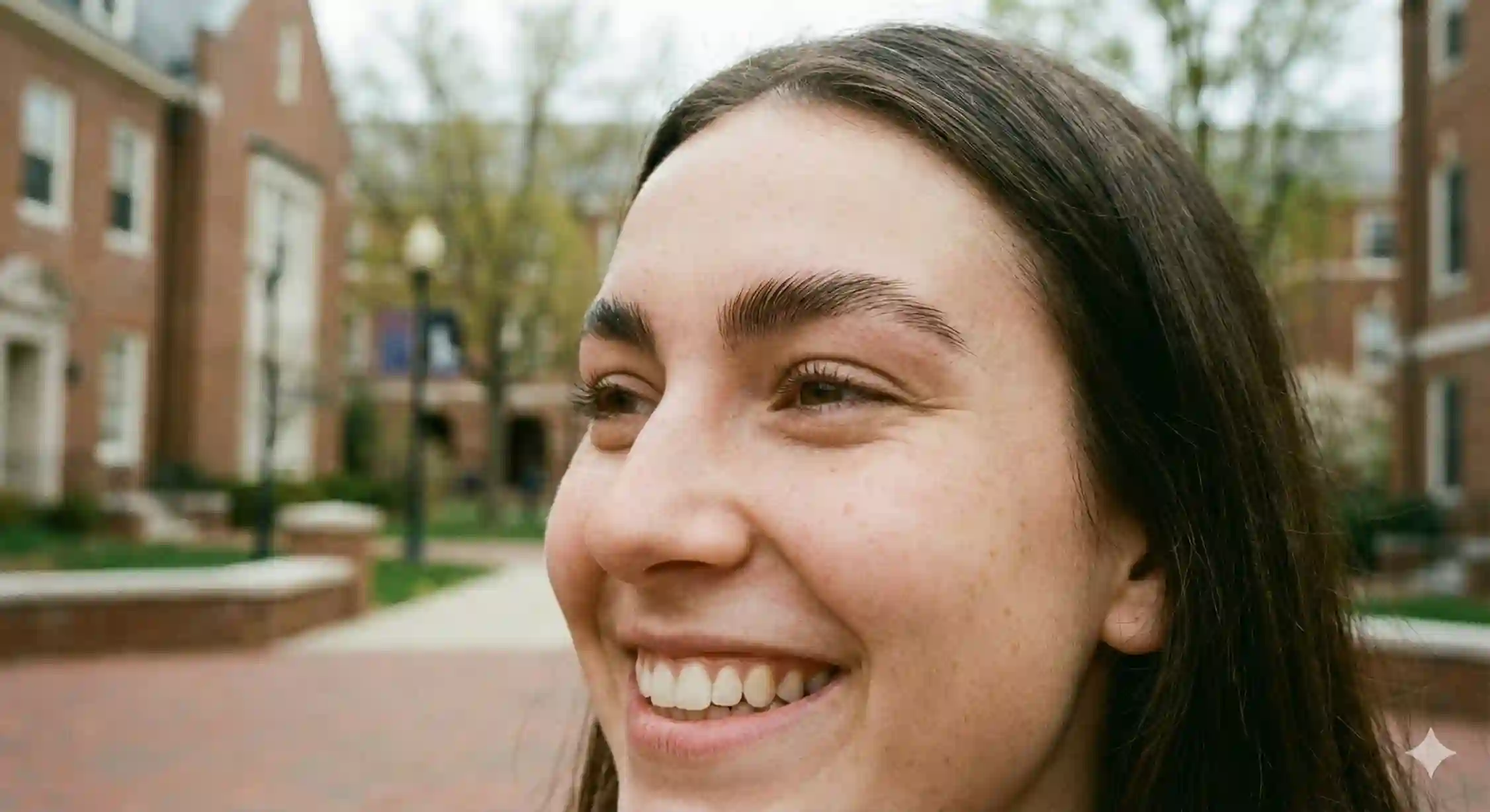 ژل ابرو لیفت کننده قوی با جلوه طبیعی روی صورت دختر جوان.